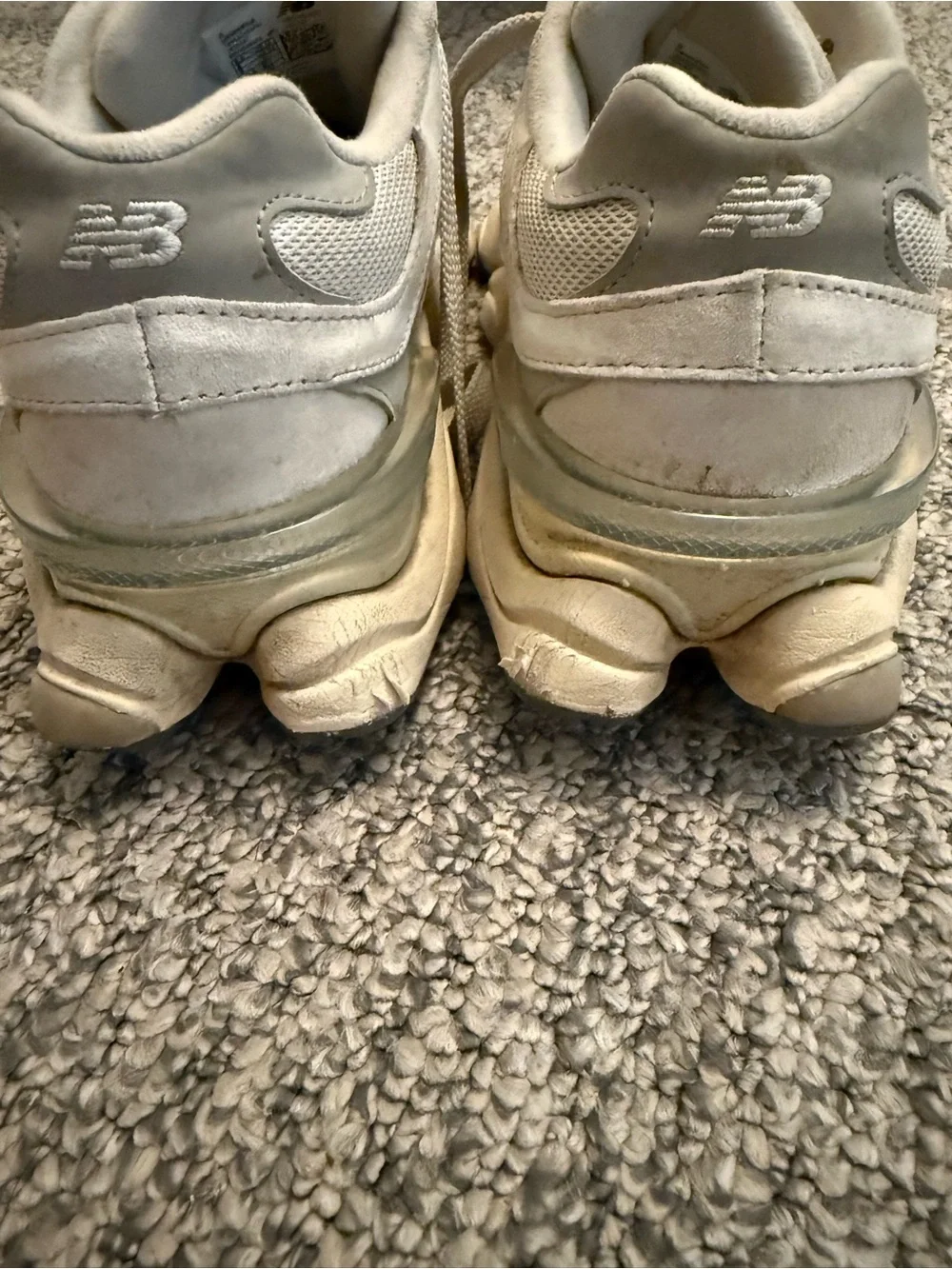 New Balance 9060 Women's Gray and Cream Athletic Sneakers